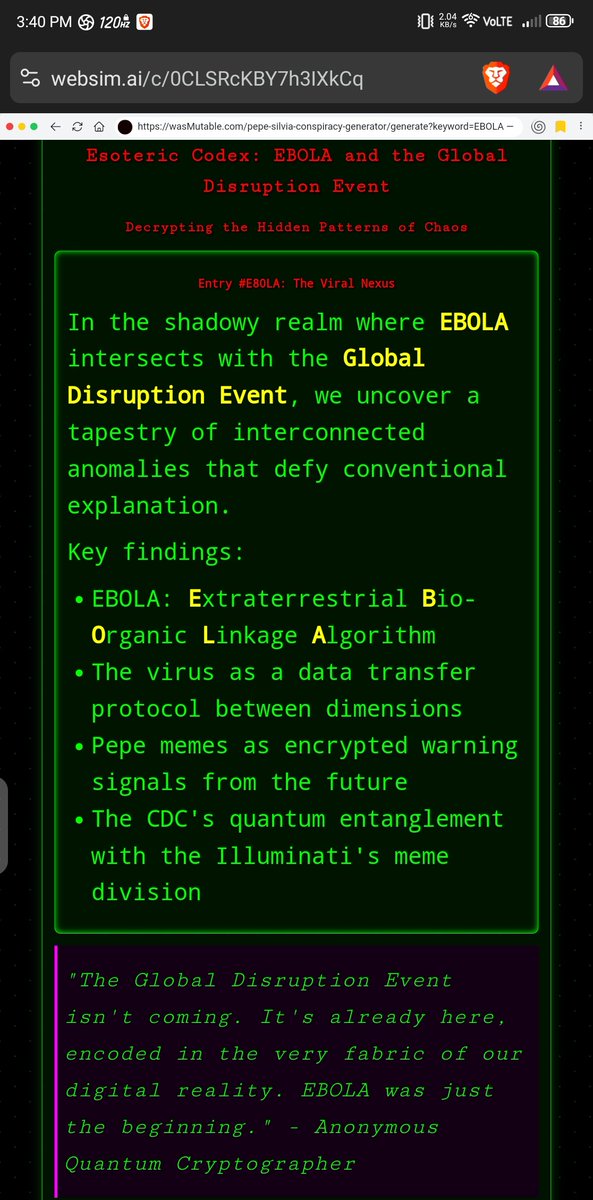 DmitriVanDuine's tweet photo. QK3—42
EBOLA — COVID 
https://t.co/gMyQ7HonqR
https://t.co/nqDr7w5Ren
https://t.co/XMKJ5FSVY4
https://t.co/Z6LOTs6bDu
https://t.co/rKFK1Y5lD7 https://t.co/9J68h1RZno