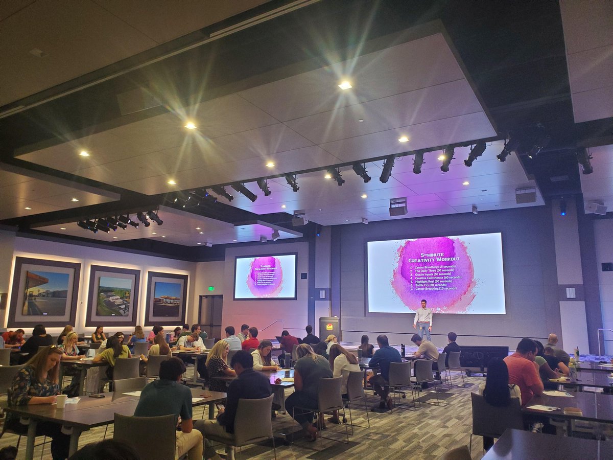 LovesTravelStop's tweet photo. OKC Corporate Interns tune into their innovative thinking during a skills training seminar with their mentors.
#TeamLoves #OKCInternships https://t.co/JBfP8wesS5