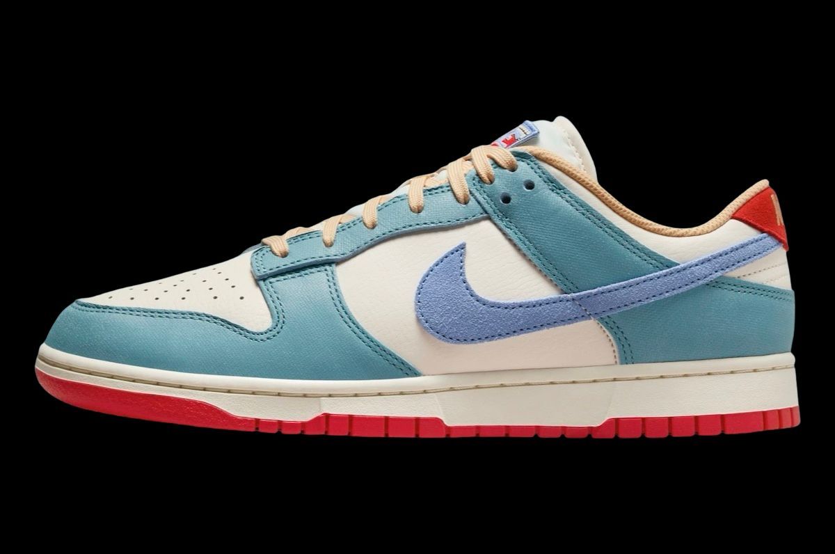kicksonfire's tweet photo. Nike Dunk Low Pale Ivory Denim Turquoise https://t.co/z3R9YJRKl8