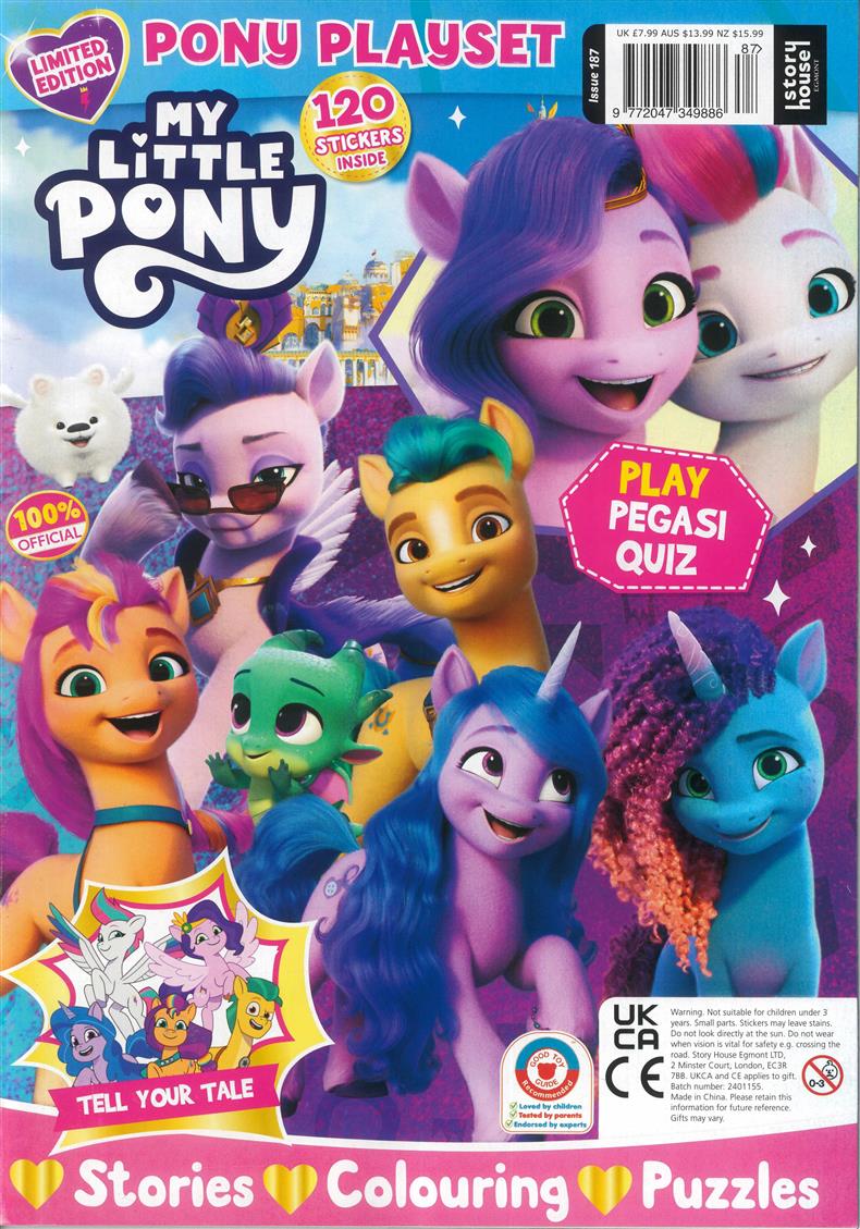 MLPG524092021's tweet photo. Cover of the latest MLP official magazine issue 187.
Found at Unique Magazines website.
Link: https://t.co/lfXzLiIbDw
#mylittlepony #mlpg5 #sunnystarscout #izzymoonbow #pipppetals #zippstorm #hitchtrailblazer #mistybrightdawn #sparkysparkeroni #queenhaven #cloudpuff #magazine https://t.co/jASPclOJOk