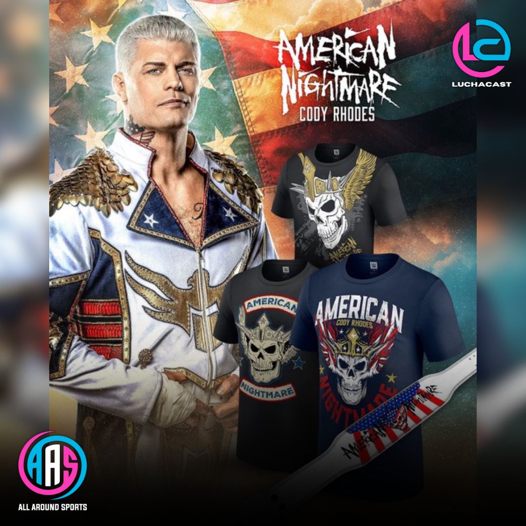 LuchaCast's tweet image. La nueva mercancía de la @WWE de @CodyRhodes ya está oficialmente disponible en el @WWEShop.

🛒: wwe-shop.sjv.io/aasnoticias