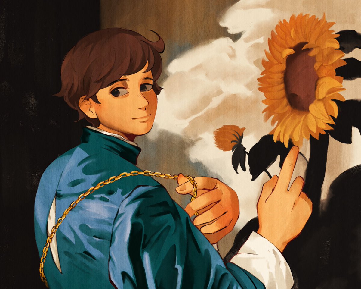 Lazyhumanoid30's tweet photo. Drawing george with sunflower
A collab by @theftshrubbery ! Thank you for making this cool collab! And please check other amazing art as well!
#classicscollab #georgefanart #georgenotfoundfanart #gnffanart https://t.co/9WAEaepzhp