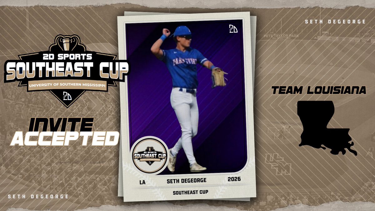 2DsportsbsbLA's tweet photo. Seth DeGeorge | OF | Parkview

#uncommitted 2026 OF @SethDeGeorge brings his athleticism to the Southeast Cup for Louisiana. 

@PBSBaseball2024 | @nathansark2D https://t.co/1WEGcGYlZv