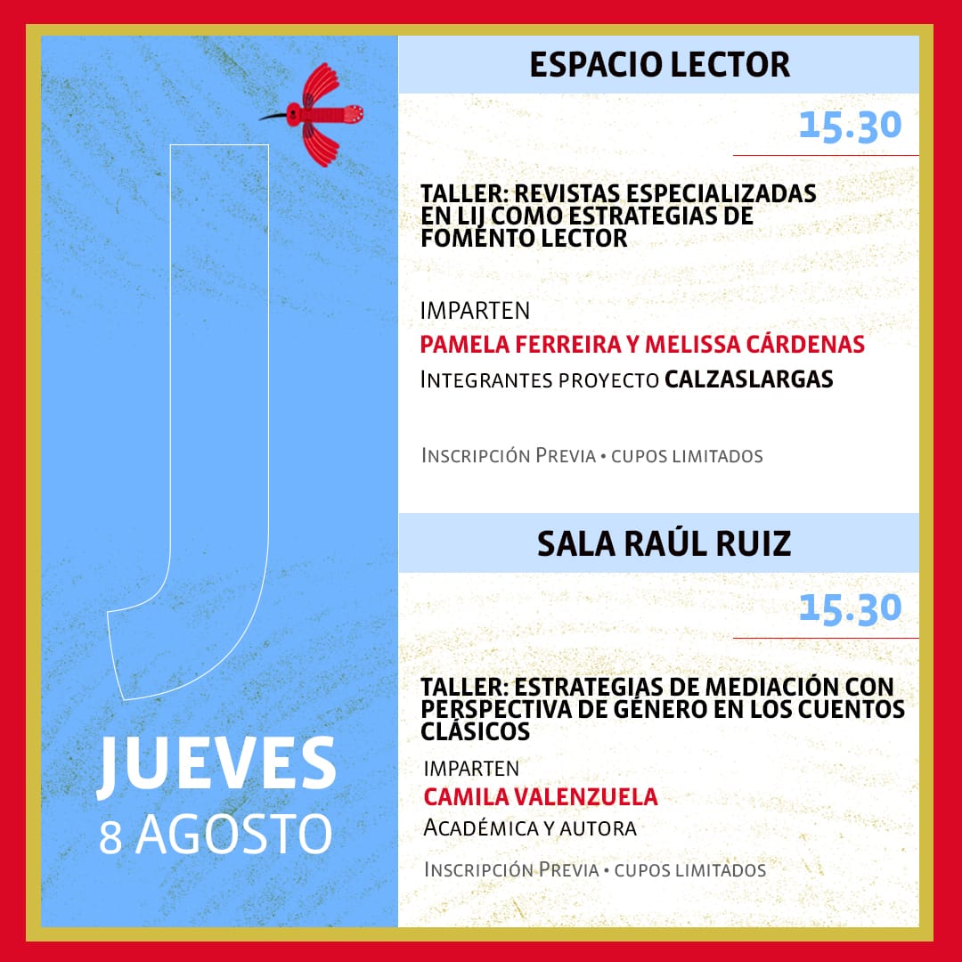 IBBY Chile (Organización Internacional del Libro Infantil y Juvenil) invita al Seminario Internacional presencial y gratuito «#CHLIJ: Mediación para las infancias desde Chile e Iberoamérica».

Inscripciones hasta el 4 de agosto en: docs.google.com/forms/d/e/1FAI…