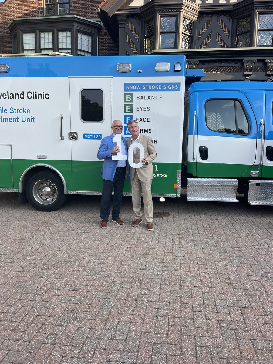 Steve_Hick's tweet photo. @TeladocHealth is proud to support our partners at Cleveland Clinic and we were honored to attend their 10 year anniversary celebration for Mobile Stroke Treatment Unit! https://t.co/UjeoTMiioc