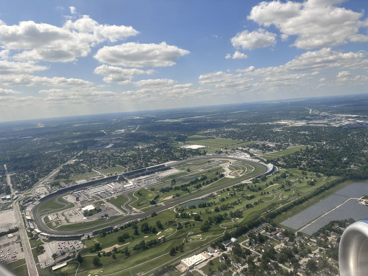 When flying back into Indy, nothing makes me happier than an approach over the <a href="/IMS/">Indianapolis Motor Speedway</a>