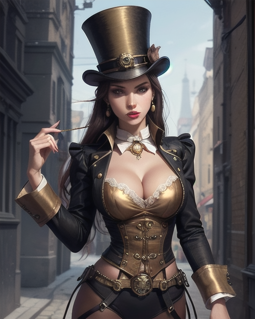 rataflechera's tweet photo. a woman dressed in steampunk style with high tech gear on - #PixAI #Steampunk @Pixai_Official - upvote if you like it https://t.co/TT3kSAxUtC