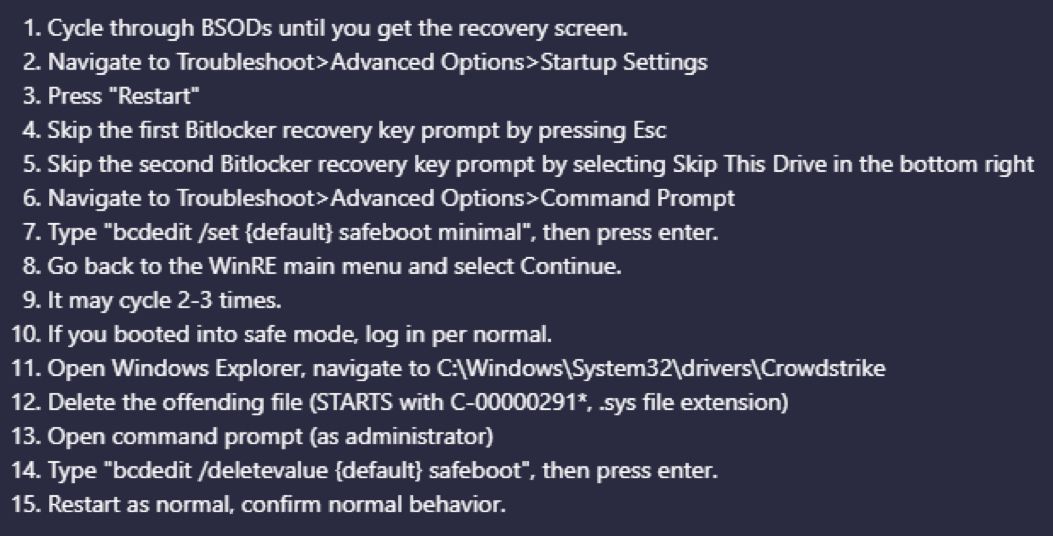 thecyberwall's tweet image. Bitlocker users... have fun!

#Crowdstrike #outage #falconsensor #microsoftwindow