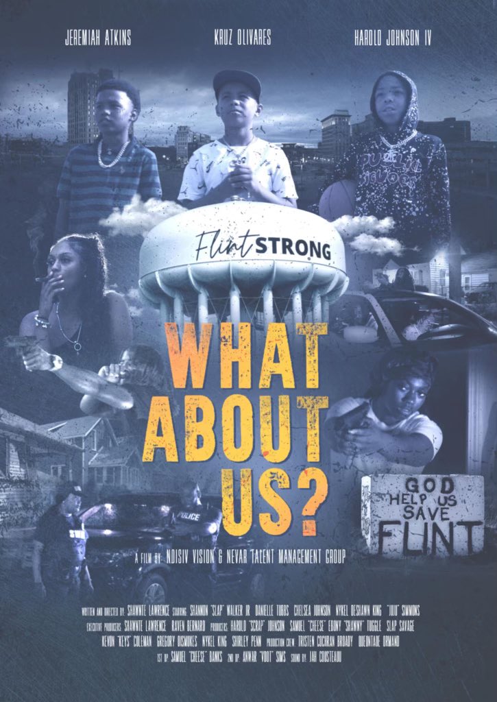 NTMG1983's tweet photo. 'Upcoming indie film "What about us?" is currently in production, showcasing the vibrant community of Flint
MOVIE PREMIER COMING SOON!
STREAMING COMING SOON!
WRITTEN &amp; DIRECTED BY: Shawnte Lawrence 
EXECUTIVE PRODUCERS: Raven Bernard @purpose4rave ( @N.t.m.g ) &amp; Shawnte Lawrence https://t.co/m5kQZTM5fZ