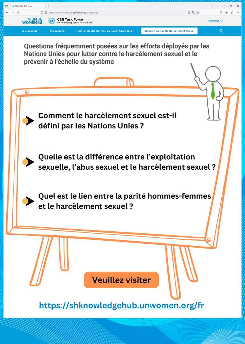 Office of the Focal Point for Women in the UN (@genderparity_un) on Twitter photo Comprendre le lien entre la #ParitéDesSexes et la lutte contre le harcèlement sexuel est crucial pour créer des environnements de travail inclusifs et sûrs. Plongez dans notre FAQ pour en savoir plus! 👉bit.ly/3YewVph #StopAuHarcèlementSexuel #ONUFemmes <a href="/PehrmanKatja/">Katja Pehrman</a> Comprendre le lien entre la #ParitéDesSexes et la lutte contre le harcèlement sexuel est crucial pour créer des environnements de travail inclusifs et sûrs. Plongez dans notre FAQ pour en savoir plus! 👉bit.ly/3YewVph #StopAuHarcèlementSexuel #ONUFemmes <a href="/PehrmanKatja/">Katja Pehrman</a>