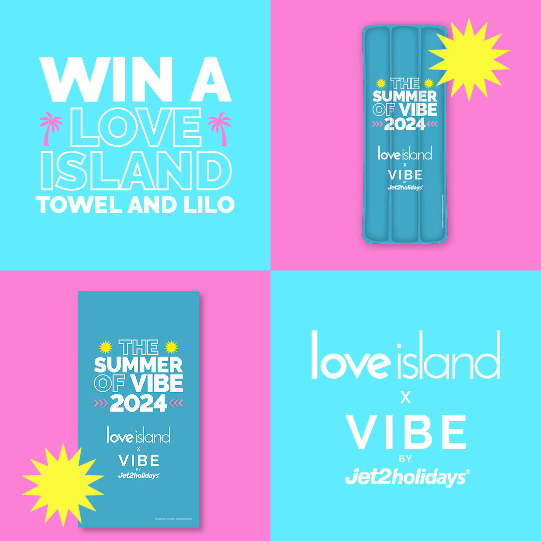 jet2vibe's tweet photo. WIN A LOVE ISLAND TOWEL AND LILO 🏖️

You'll need to... Follow us 
@jet2vibe, like this post and tag a friend in the comments!

You have until 12pm tomorrow... Good luck!

(T&amp;Cs apply, link in bio). #LoveIsland #Competition #Win https://t.co/bvIVWidT7L