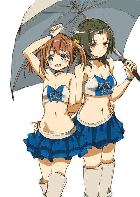 #岬明乃生誕祭2024 #はいふり あくしずのはいふりピンナップが素晴らしいのでミケちゃん&マッチ(お尻に手が)ver.