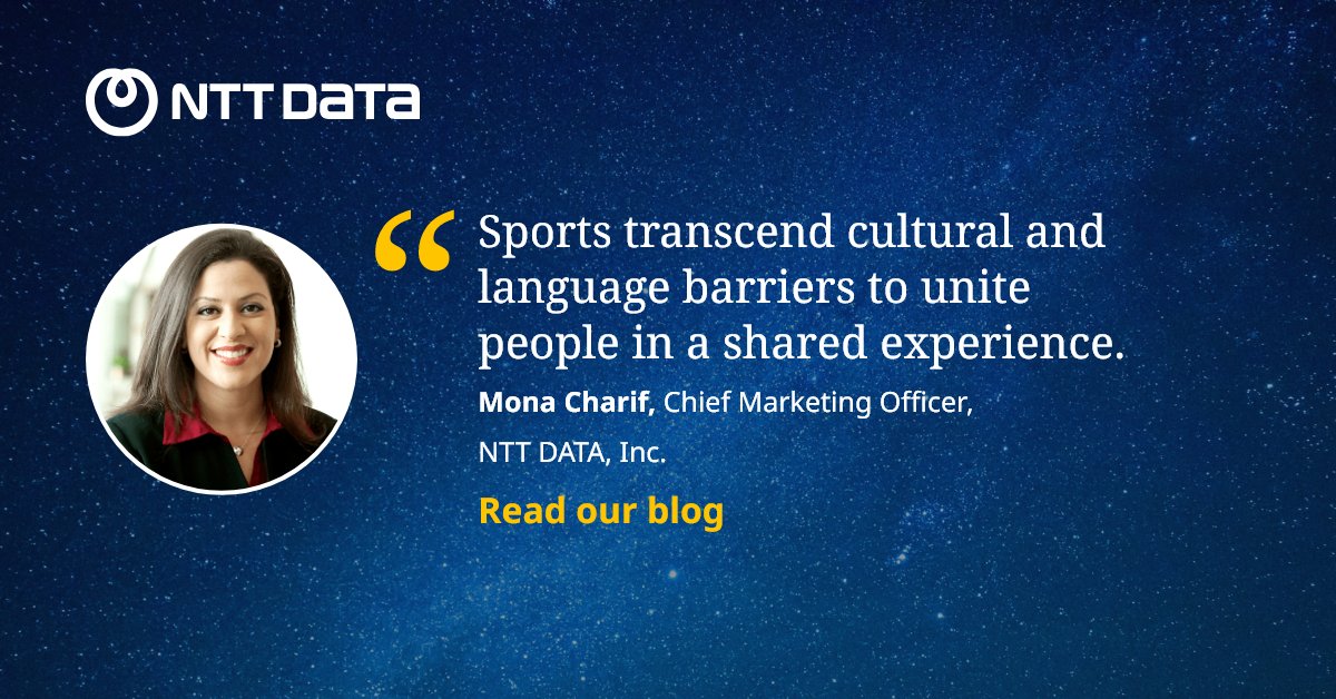 LisaBridwell's tweet photo. At NTT DATA, we're enhancing the experience and business of sports. Find out how our solutions are changing the game for fans of the @LeTour, The Open, @INDYCAR, @MLB and more. Dive into Chief Marketing Officer, Mona Charif's blog: https://t.co/bGsd052C9A https://t.co/W5s6YiFF0U
