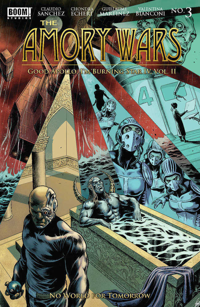 The Amory Wars: No World for Tomorrow, Issue 3 is in shops now. comicshoplocator.com