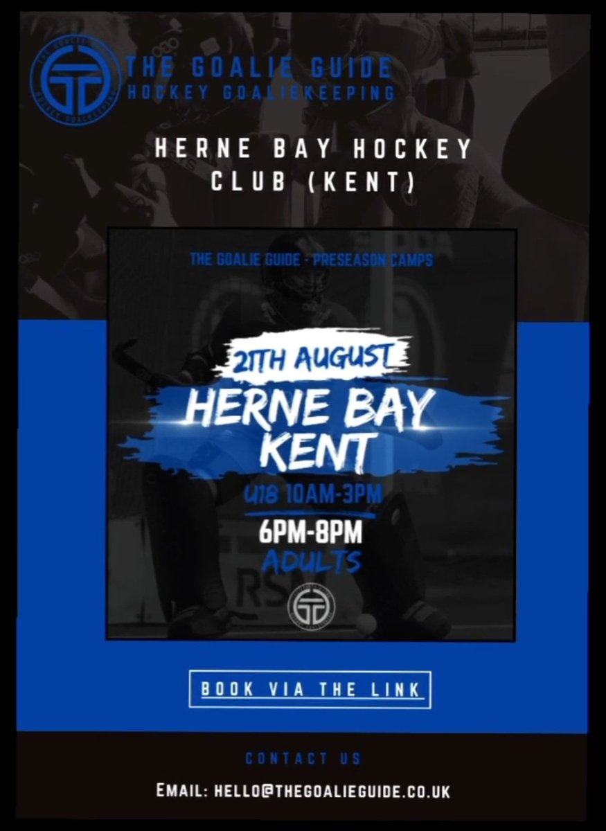 We are pleased to be welcoming the goalie guide to the club on Wednesday, 21st August. If any keepers out there are interested, follow the link. <a href="/SE_HockeyUK/">South East Hockey</a>
<a href="/one_warehouse/">ONE Sports Warehouse</a> <a href="/fieldhockeyclub/">Field Hockey Club 🏑</a> <a href="/mercianhockey/">Mercian Hockey</a>  <a href="/obohockey/">obo goalkeepers</a> <a href="/OBOhockeyUK/">OBOhockeyUK</a> <a href="/SouthCentralHo2/">South Central Hockey</a>  facebook.com/share/r/FpEsfG…