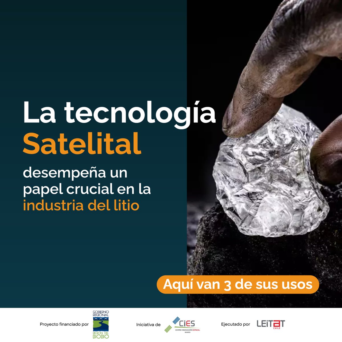 CIES_BIOBIO's tweet photo. 🚀🌍 ¡Descubre cómo la #tecnologíasatelital está transformando diversas industrias! En #CIESBiobío, te mostramos cómo se utiliza en la exploración y gestión del #litio ⛏ .

Para conocer + usos de la tecnología satelital, puedes ingresar a nuestra web: https://t.co/rbsHm7zJtE https://t.co/gc3JL7bucF