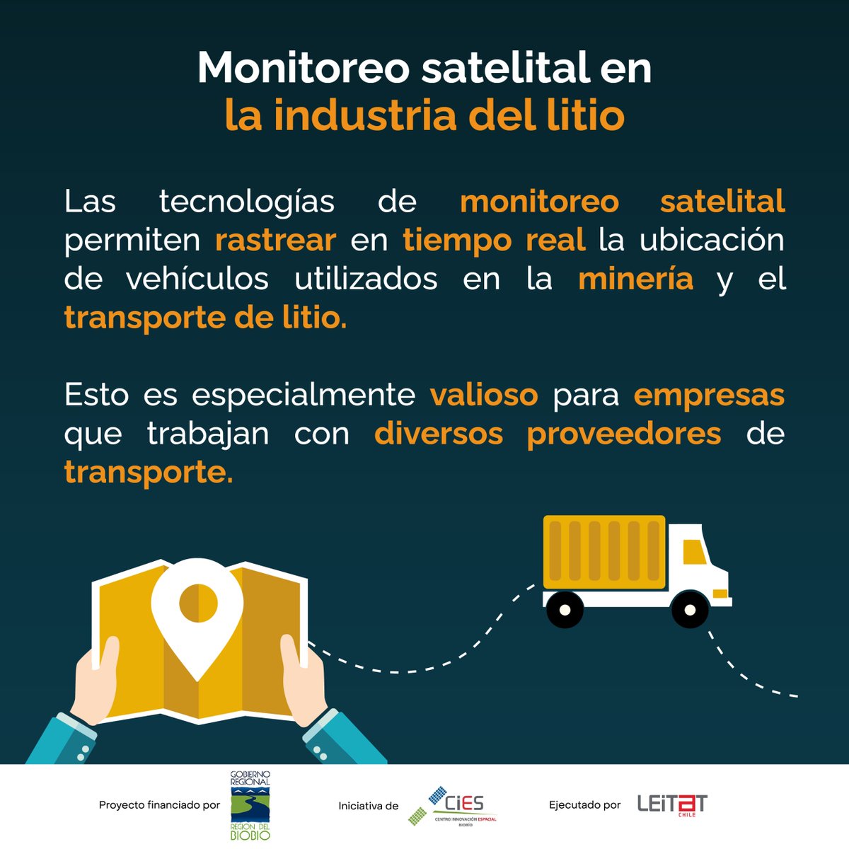 CIES_BIOBIO's tweet photo. 🚀🌍 ¡Descubre cómo la #tecnologíasatelital está transformando diversas industrias! En #CIESBiobío, te mostramos cómo se utiliza en la exploración y gestión del #litio ⛏ .

Para conocer + usos de la tecnología satelital, puedes ingresar a nuestra web: https://t.co/rbsHm7zJtE https://t.co/gc3JL7bucF