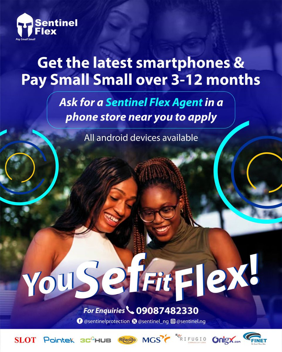 DamiTheOG_'s tweet image. Flex your tech game for just 30k with @sentinel_ng! Choose your dream device and pay it off over 3-12 months with #SentinelFlex. Plus, score 10k in airtime while you&apos;re at it! #YouSefFitFlex #TechFlex #UpgradeYourLife