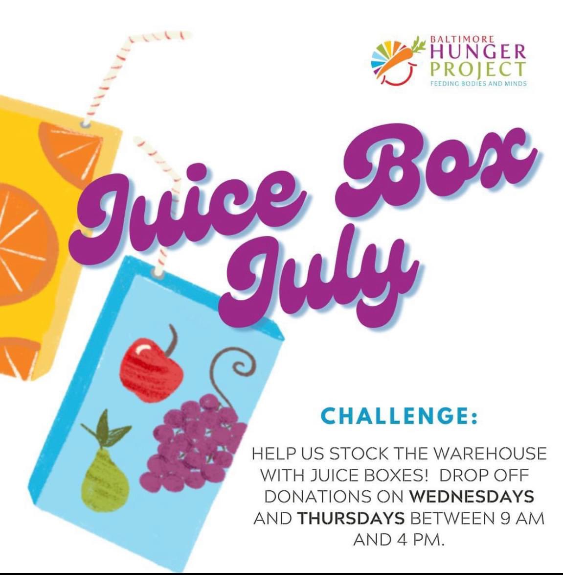 Sara Carr Bennett (@sarabennettcsf) on Twitter photo Please consider supporting the amazing <a href="/BaltHungerProj/">BaltHungerProject</a> with their latest effort: Juice Box July. Over 1,700 students in Baltimore City and County schools are supported each week with weekend meals. Please consider supporting the amazing <a href="/BaltHungerProj/">BaltHungerProject</a> with their latest effort: Juice Box July. Over 1,700 students in Baltimore City and County schools are supported each week with weekend meals.