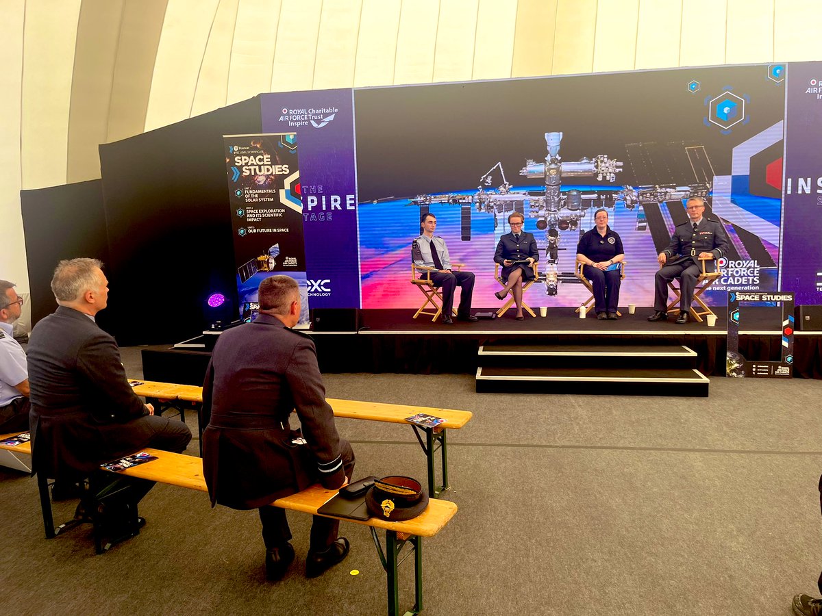 aircadets's tweet image. Today we launched our SPACE Studies BTEC at @airtattoo - it’s the first of its kind in the UK. Very exciting times for the organisation & our cadets. We had the honour of @cabster3560 being in the audience and Wg Cdr Jill Matterface spoke to @BBCWiltshire @BBCGlos #RIAT2024