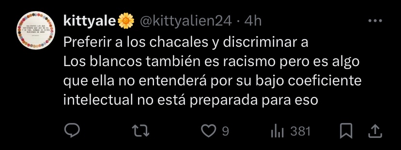 Bea92NL's tweet photo. Alguien quiere pensar por favor en los blancos? 🤣🤣🤣. Cuando van q entender que el racismo hacia personas blancas no existe jajaja. Quienes serán las de bajo coeficiente intelectual. https://t.co/jWH5yT70y2