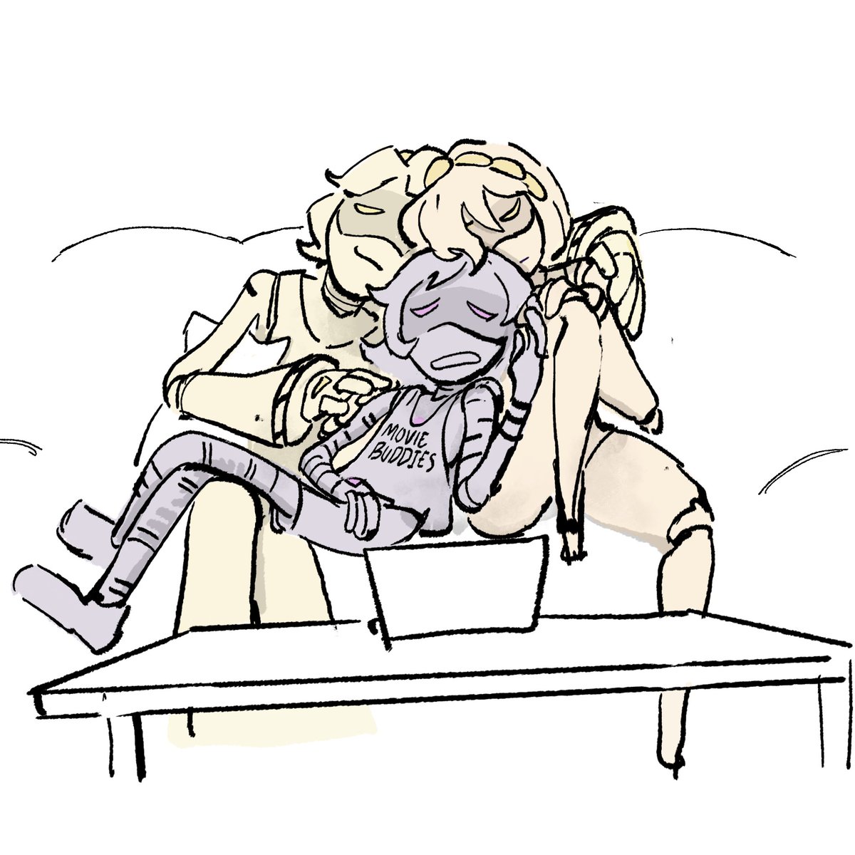 Seraphont's tweet photo. bonus hehe, reaction to nuziv cuddles https://t.co/KjOTAxcJEX