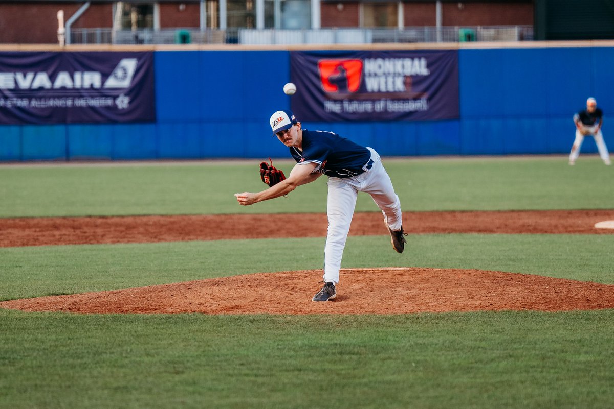 LSUEBengalsBSB's tweet photo. Blake Lobell and Liam Watt play key roles in guiding Team USA to silver medal performance at the 2024 Haarlem Baseball Week in the Netherlands.  The duo combined for nine innings in the Stars and Stripes' semifinal win over The Netherlands.

#DDCS
#GeauxBengals

Full Story 👇
https://t.co/LyYG3RQyDp