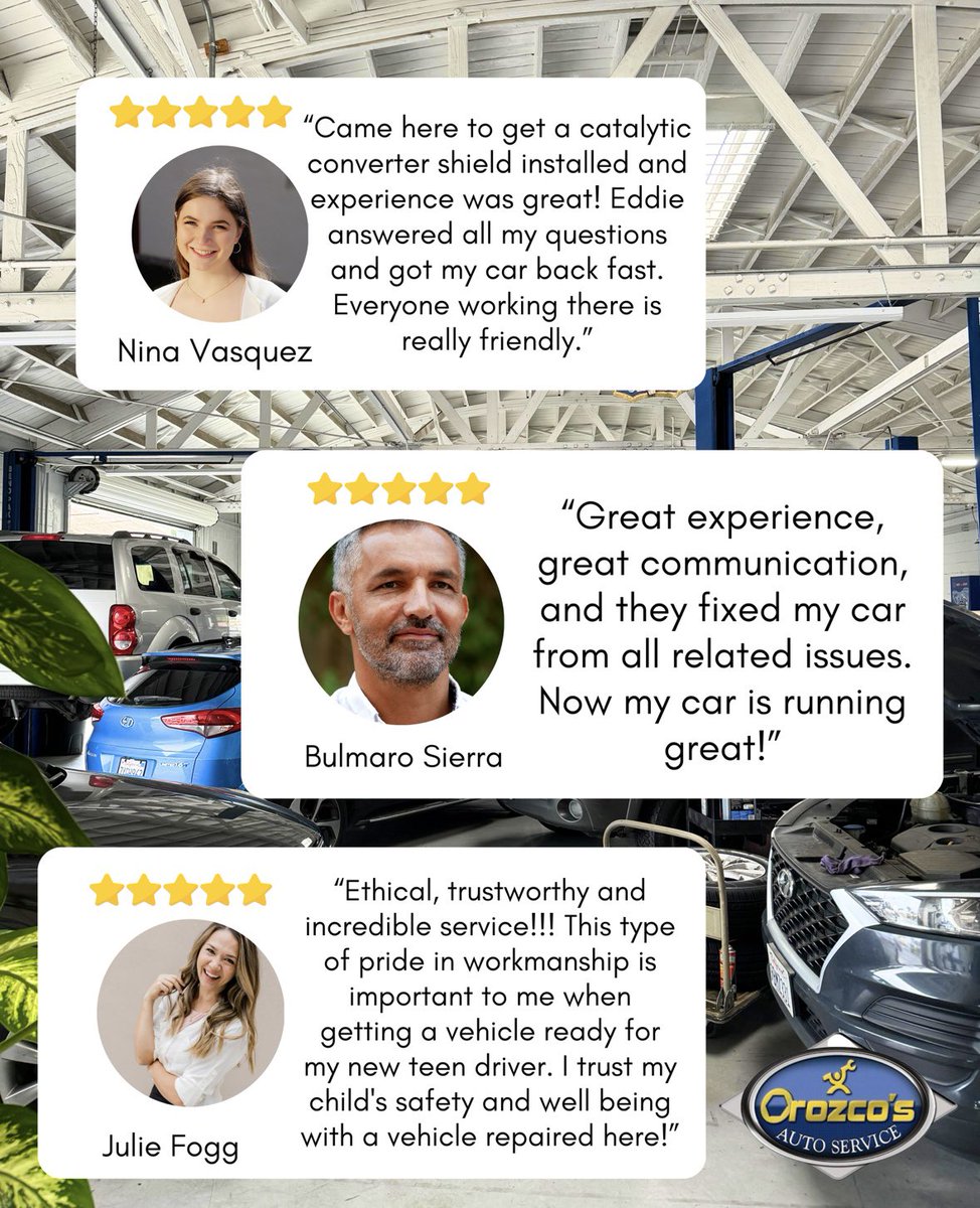 Thank you to all of our great customers! ⭐️⭐️⭐️⭐️⭐️ #autoshop #autorepair #auto #mechanic #reviews #cars #car #fyp #automotive