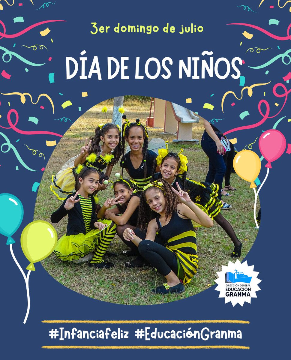 Se acerca un día muy especial para los niños, el próximo domingo celebraremos desde #EducaciónGranma el Día de los niños. #ProvinciaGranma #CubaMined