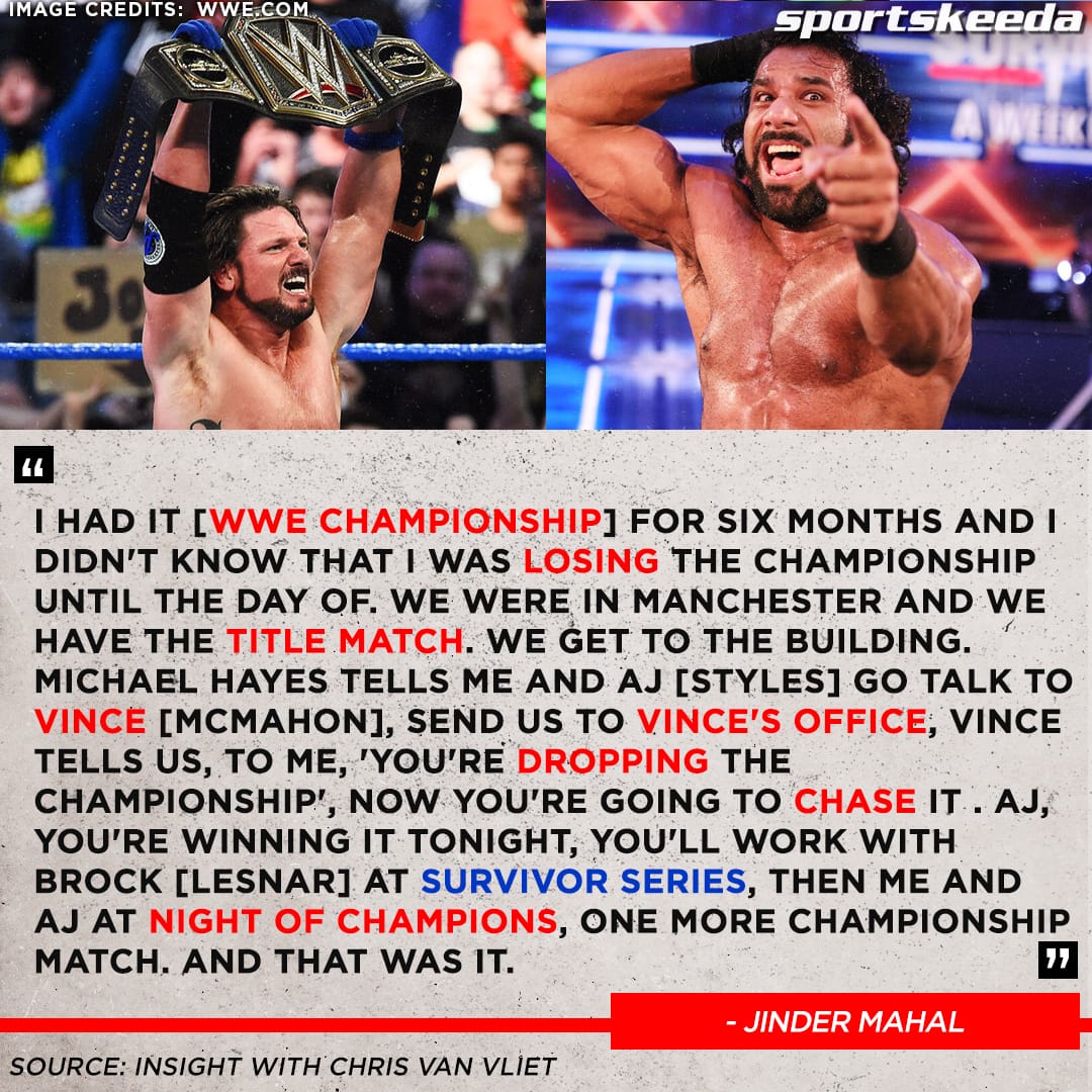 SKWrestling_'s tweet photo. #JinderMahal details #VinceMcMahon's conversations with him before he lost the #WWE Championship to #AJStyles. 

@ChrisVanVliet https://t.co/74z2W7tVf6