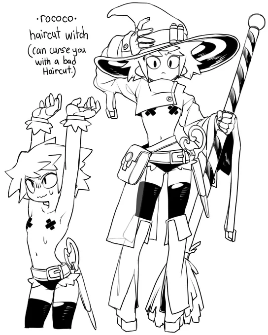 An iddy biddy character idea I cooked up, her name is Rococo! Most of her attire is stolen. 