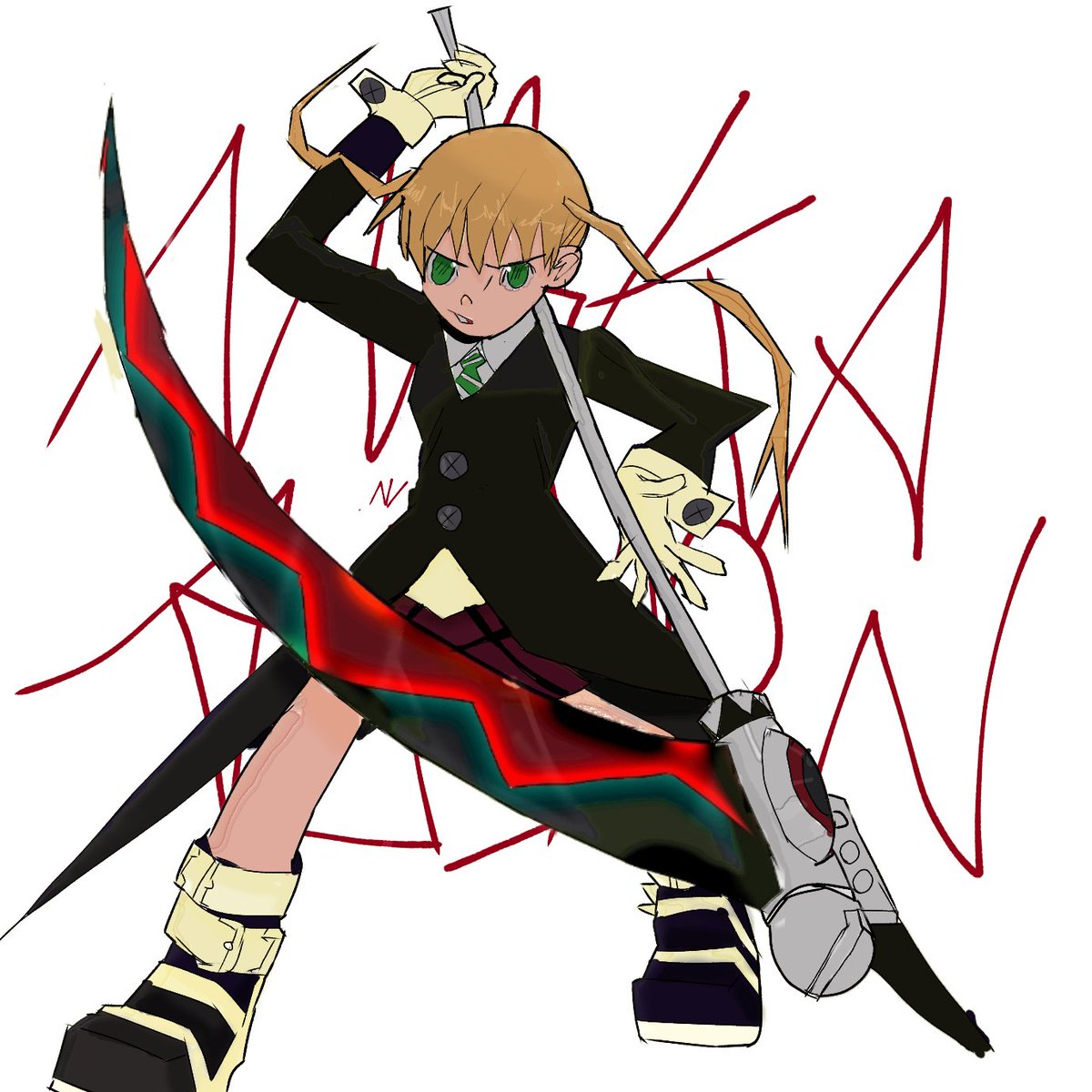 EnvyPausedGame's tweet photo. Maka Albarn 💛🖤

Og + Recolor

-March 13, 2024
-July 18, 2024 https://t.co/NTeVKkBWQh