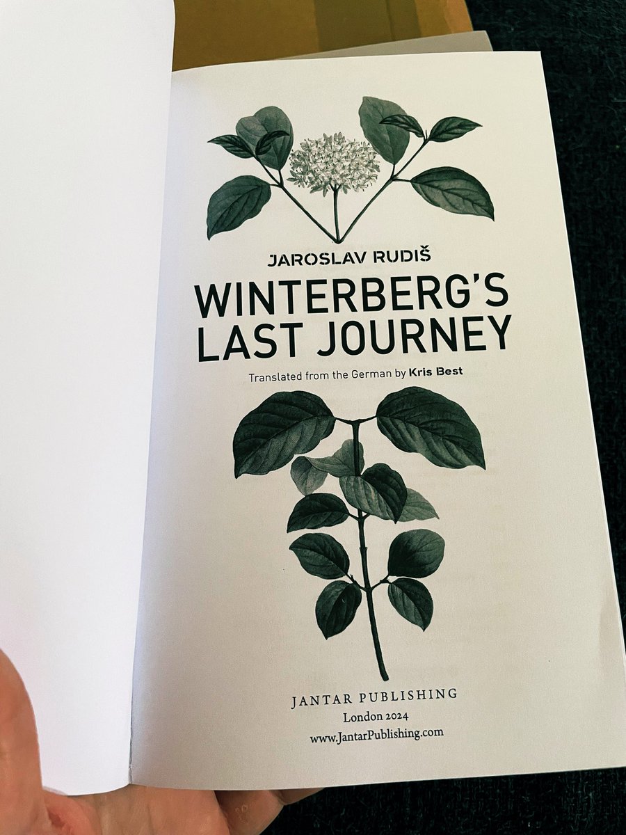 AdamPCoulter's tweet photo. Two beauties straight from @JantarBooks that I can’t wait to read! Check out and order the new, Winterberg’s Last Journey by @jaroslavrudis and trs. by @KrsBest, here: https://t.co/wVWgdQEPXx https://t.co/VJAzdaWWC7