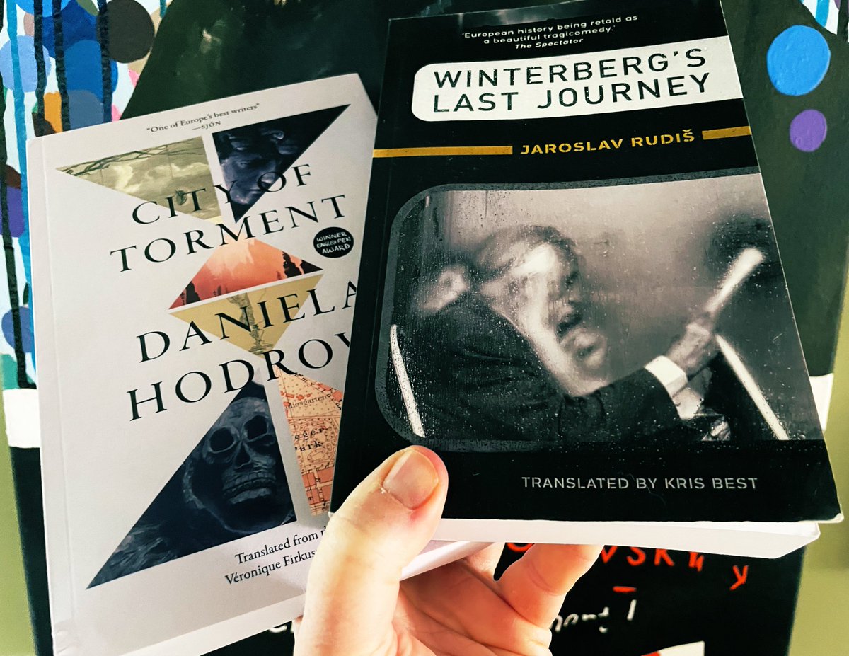 AdamPCoulter's tweet photo. Two beauties straight from @JantarBooks that I can’t wait to read! Check out and order the new, Winterberg’s Last Journey by @jaroslavrudis and trs. by @KrsBest, here: https://t.co/wVWgdQEPXx https://t.co/VJAzdaWWC7