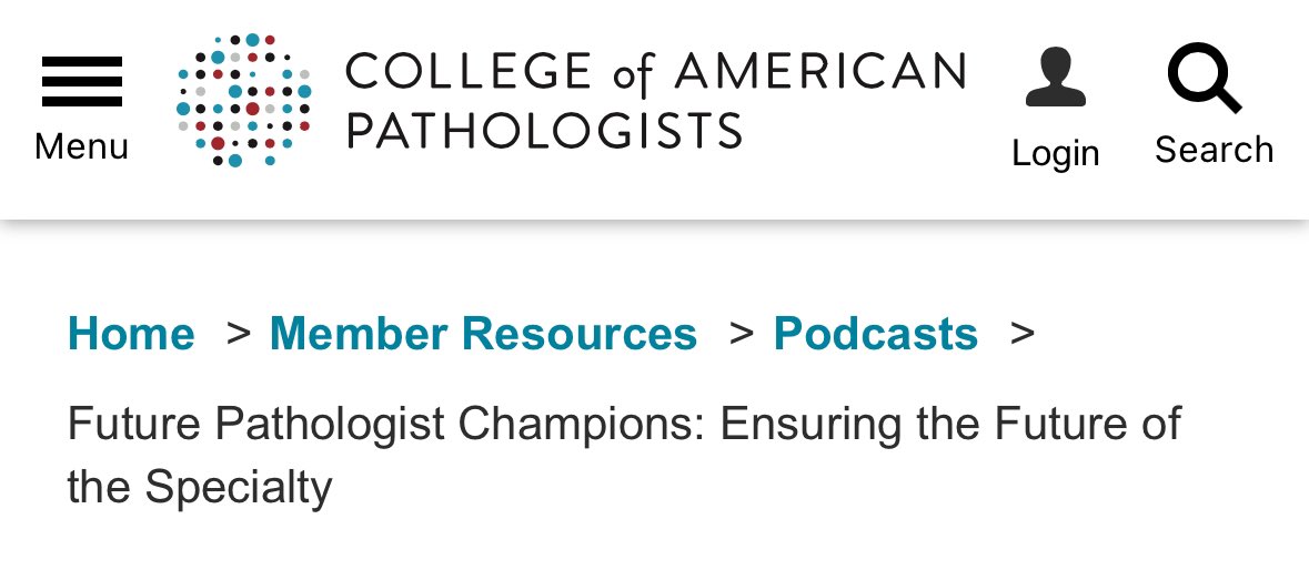 Kamran Mirza MD PhD - کامران مرزا (@kmirza) on Twitter photo cap.org/member-resourc…
🎧 #Medicalstudents! Check out #pathology as a career! This podcast episode is a great primer 🎧 The <a href="/Pathologists/">CAPathologists</a> future pathologist champions group is at your service!
Please retweet and let’s connect!
Kamran 🔬 cap.org/member-resourc…
🎧 #Medicalstudents! Check out #pathology as a career! This podcast episode is a great primer 🎧 The <a href="/Pathologists/">CAPathologists</a> future pathologist champions group is at your service!
Please retweet and let’s connect!
Kamran 🔬