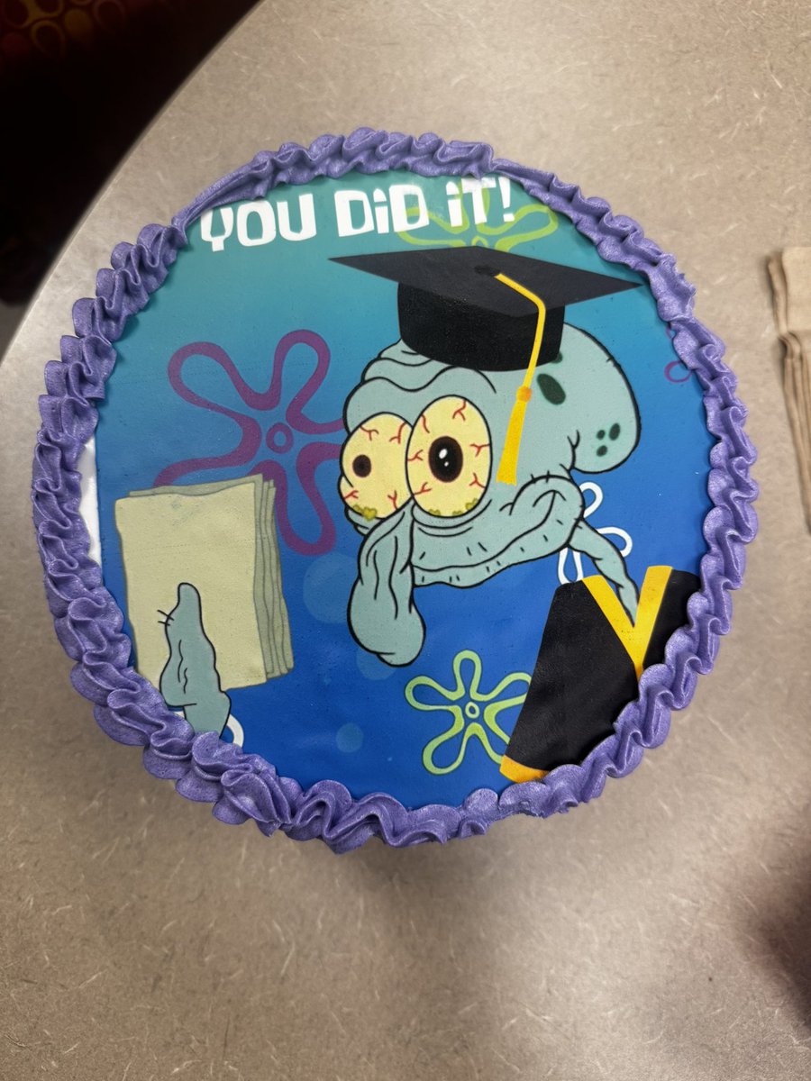 I think this cake says it all ❤️ thank you to everyone who came to my defense today and for all the support! its been a wild, challenging but very rewarding 5 years and im so excited for what comes next 🐝❤️