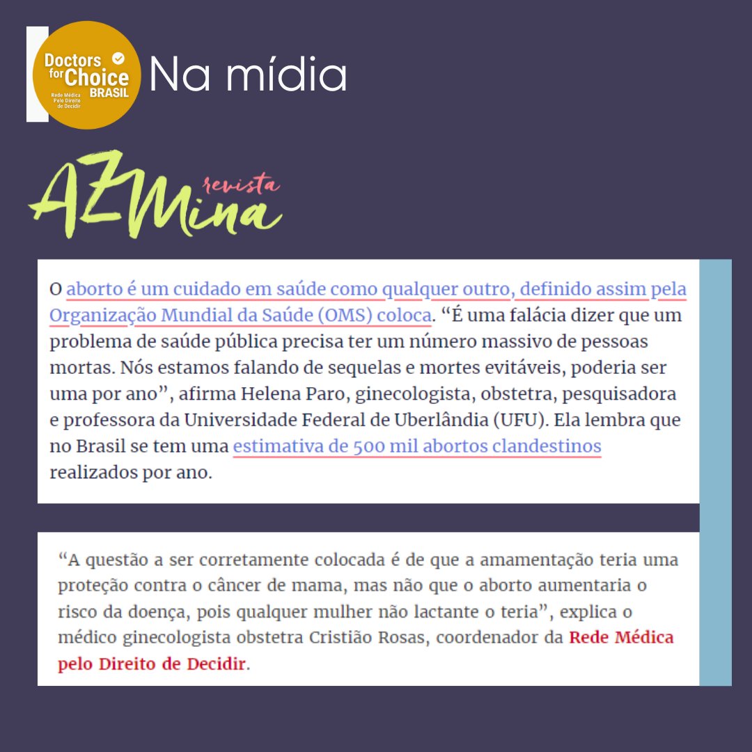 Rede Médica pelo Direito de Decidir tweet media