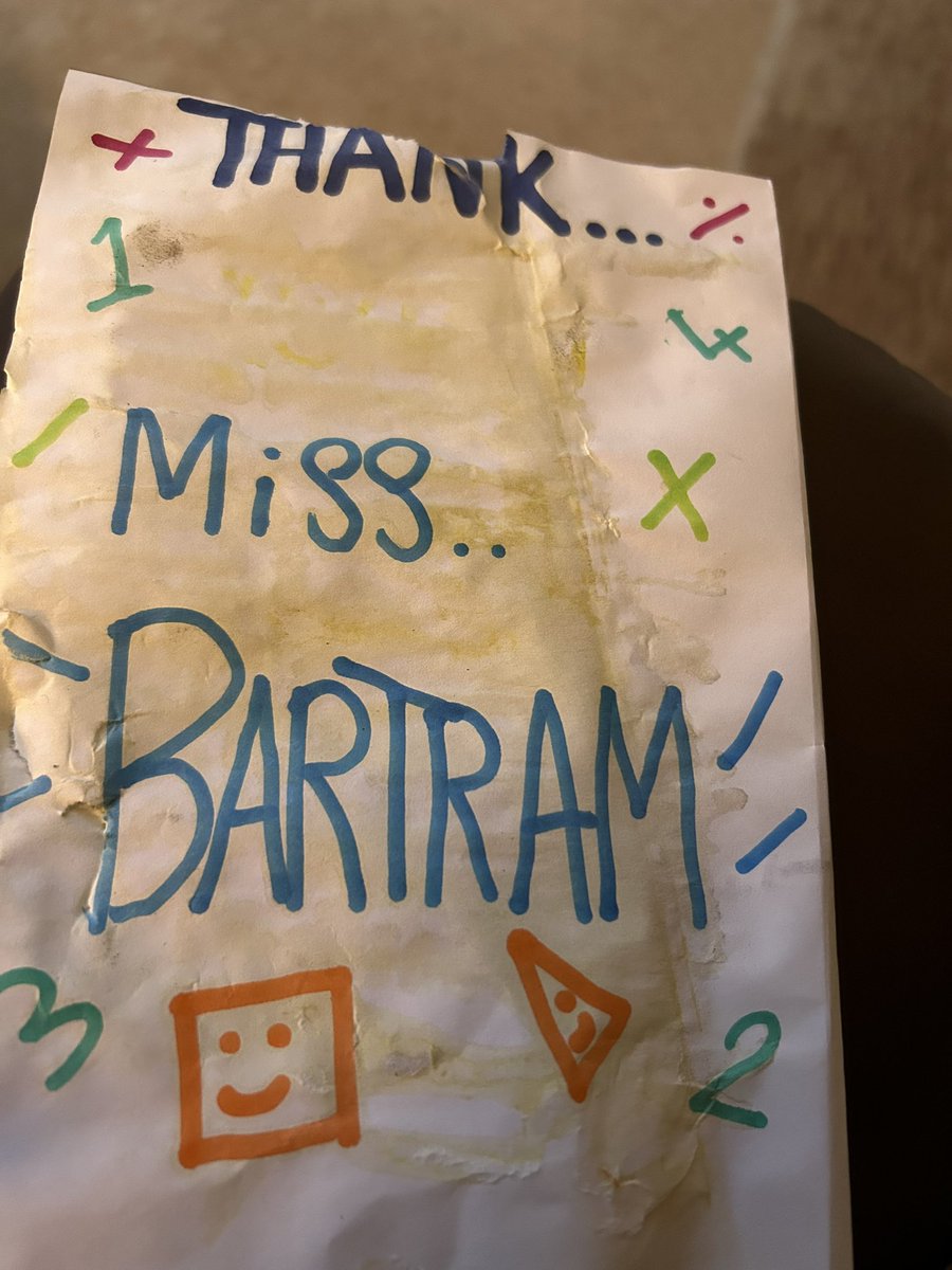 Despite an issue with leaking Milk. It’s often the simplest of home made cards from a student that get you emotional as a teacher. #summertime #makingadifference