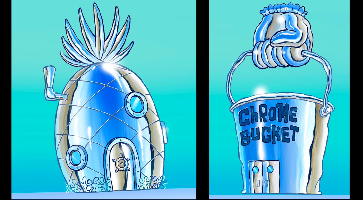 AmyLewis_Art's tweet image. Something you might find interesting…in addition to full bg paintings we also get partial paints of bg items and props to  paint. The chrome eps are fun to paint. Love the simple way th e  SpongeBob style handles painting shiny chrome!
Art Direction by Peter Bennett
#funfact…