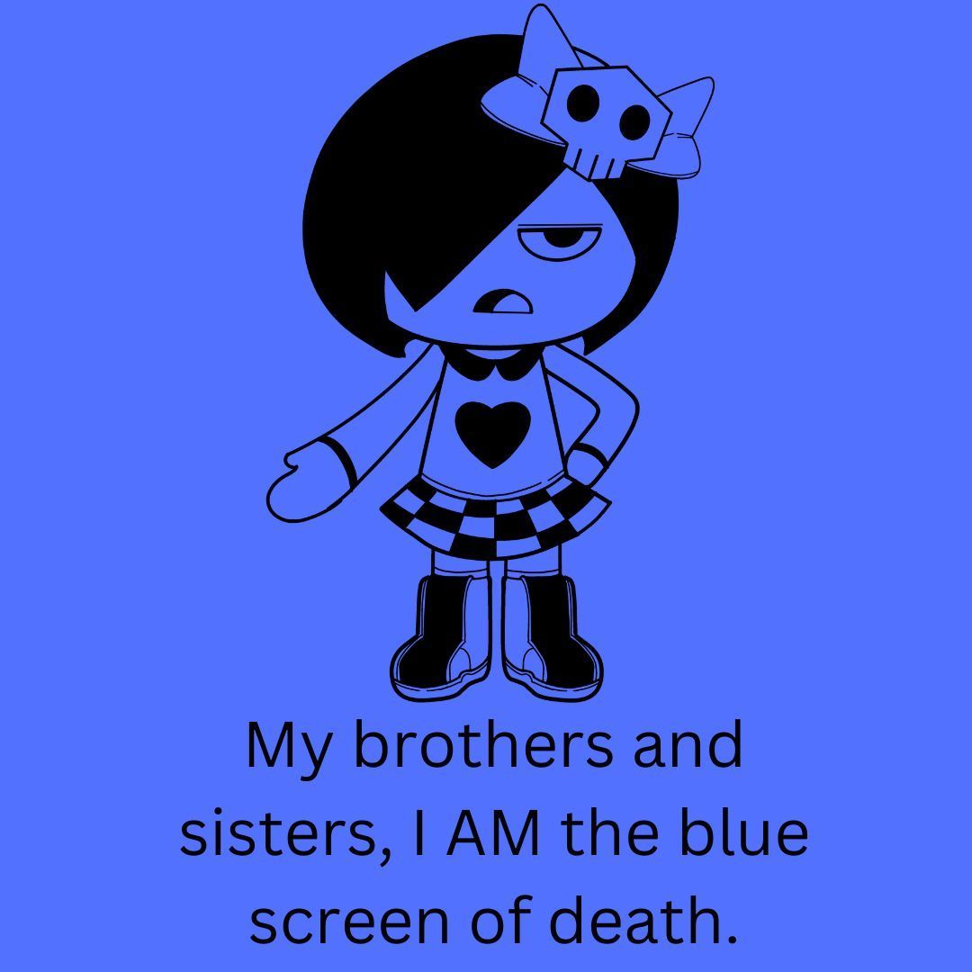 MazzyZero's tweet photo. You feelin' me? Know that feeling? #bluescreenofdeath #crowdstrike https://t.co/UrS2xU2jTi