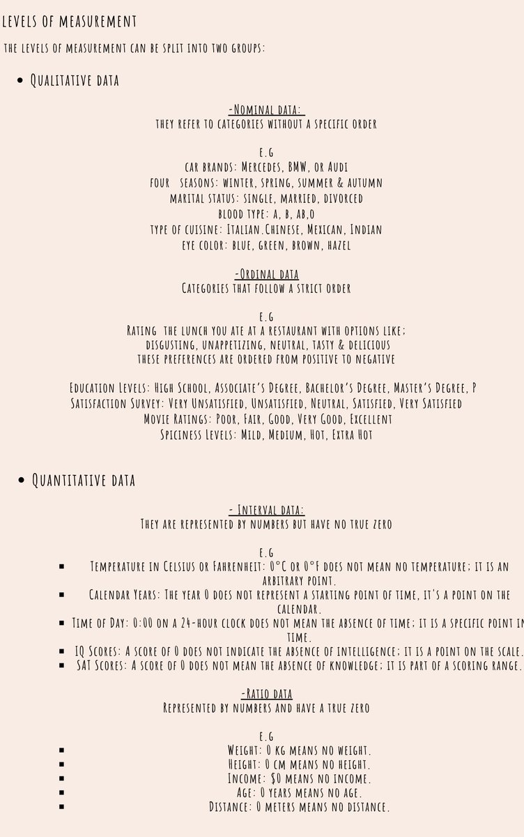 HanNielle10's tweet image. Wrapping up for the week with episode 3 on #Statisticsmadesimple.

This episode explains the various types of data as well as the levels of measurement various variables of a dataset can exist as.
This is a very crucial part of analyzing data - Identifying the type and level.