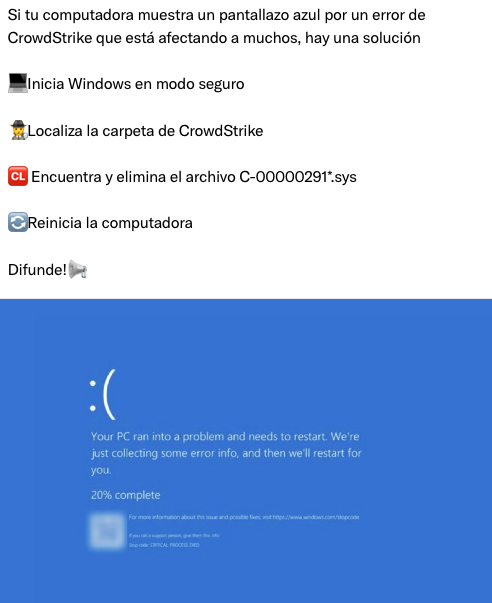 IATheYoker's tweet photo. Dado que los controladores de dispositivos se cargan cuando tu computadora arranca, esto está enviando a Windows al modo de recuperación. La única solución es: Modo Seguro y eliminar C-00000291*.sys https://t.co/5RM28sSrGe