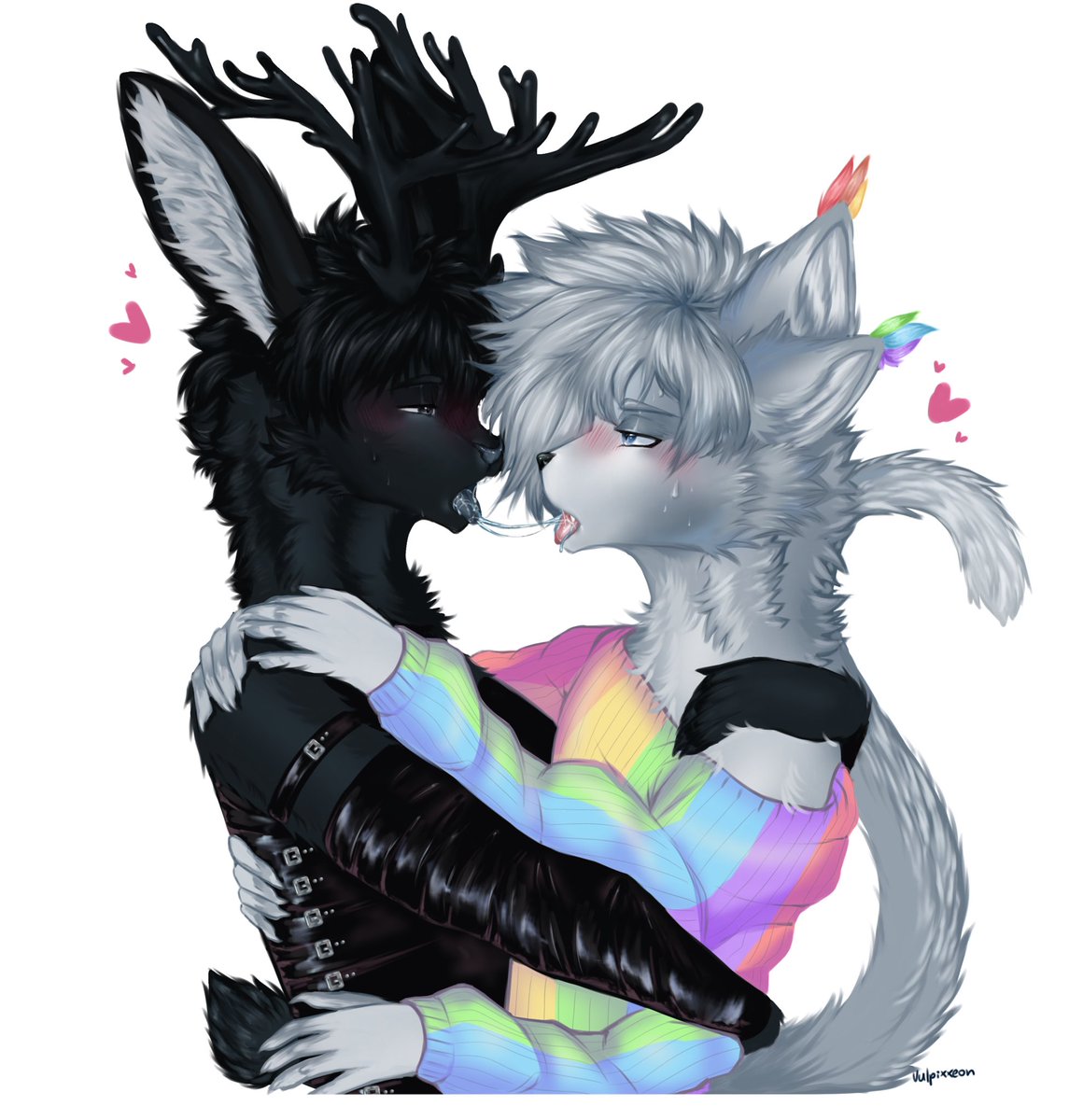vulpixxeon's tweet photo. Kiss kiss.. 🩷🩷

#artcommission #furryart #furryartist #kissing #furryfandom #commission https://t.co/GnVuIp4VAT