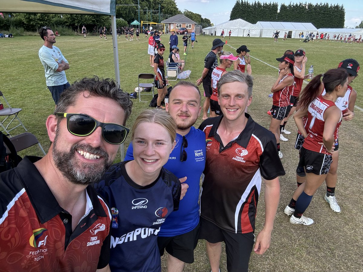 Alastair Thrush (@allythrush78) on Twitter photo Great week so far supporting Team Singapore at the 2024 Touch Rugby World Cup in Nottingham 🇸🇬 A great collaborative medical team effort ably supported by Sports Rehab and Physio students from <a href="/UniKentSportSci/">School of Sport and Exercise Sciences</a> and <a href="/UniofNottingham/">Uni of Nottingham #WeAreUoN</a> respectively. Great week so far supporting Team Singapore at the 2024 Touch Rugby World Cup in Nottingham 🇸🇬 A great collaborative medical team effort ably supported by Sports Rehab and Physio students from <a href="/UniKentSportSci/">School of Sport and Exercise Sciences</a> and <a href="/UniofNottingham/">Uni of Nottingham #WeAreUoN</a> respectively.