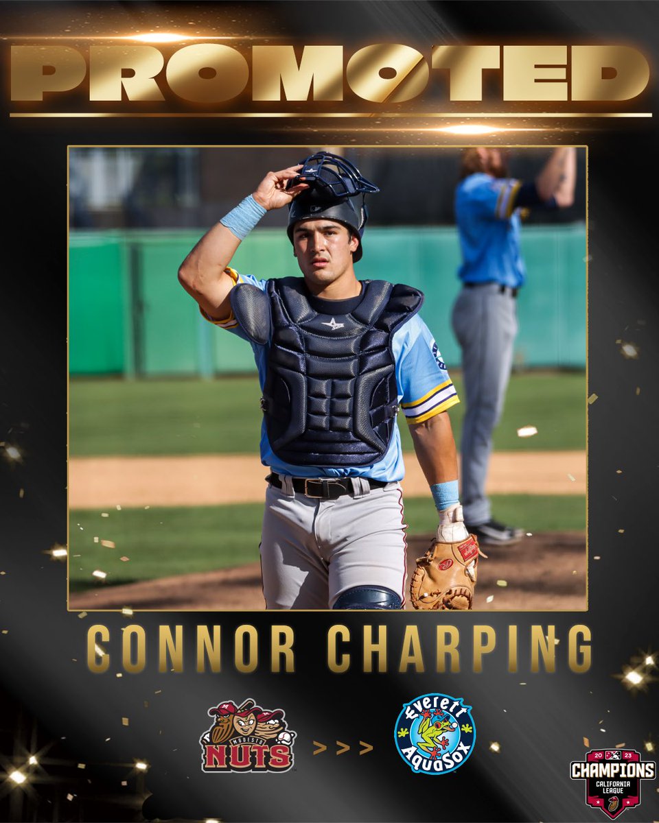 Modesto Nuts (@modestonuts) on Twitter photo Congrats to Connor Charping for his promotion to the <a href="/EverettAquaSox/">Everett AquaSox</a> ! In 44 games this season, Charping hit .285 with 1 HR and 24 RBI. #gonuts Congrats to Connor Charping for his promotion to the <a href="/EverettAquaSox/">Everett AquaSox</a> ! In 44 games this season, Charping hit .285 with 1 HR and 24 RBI. #gonuts