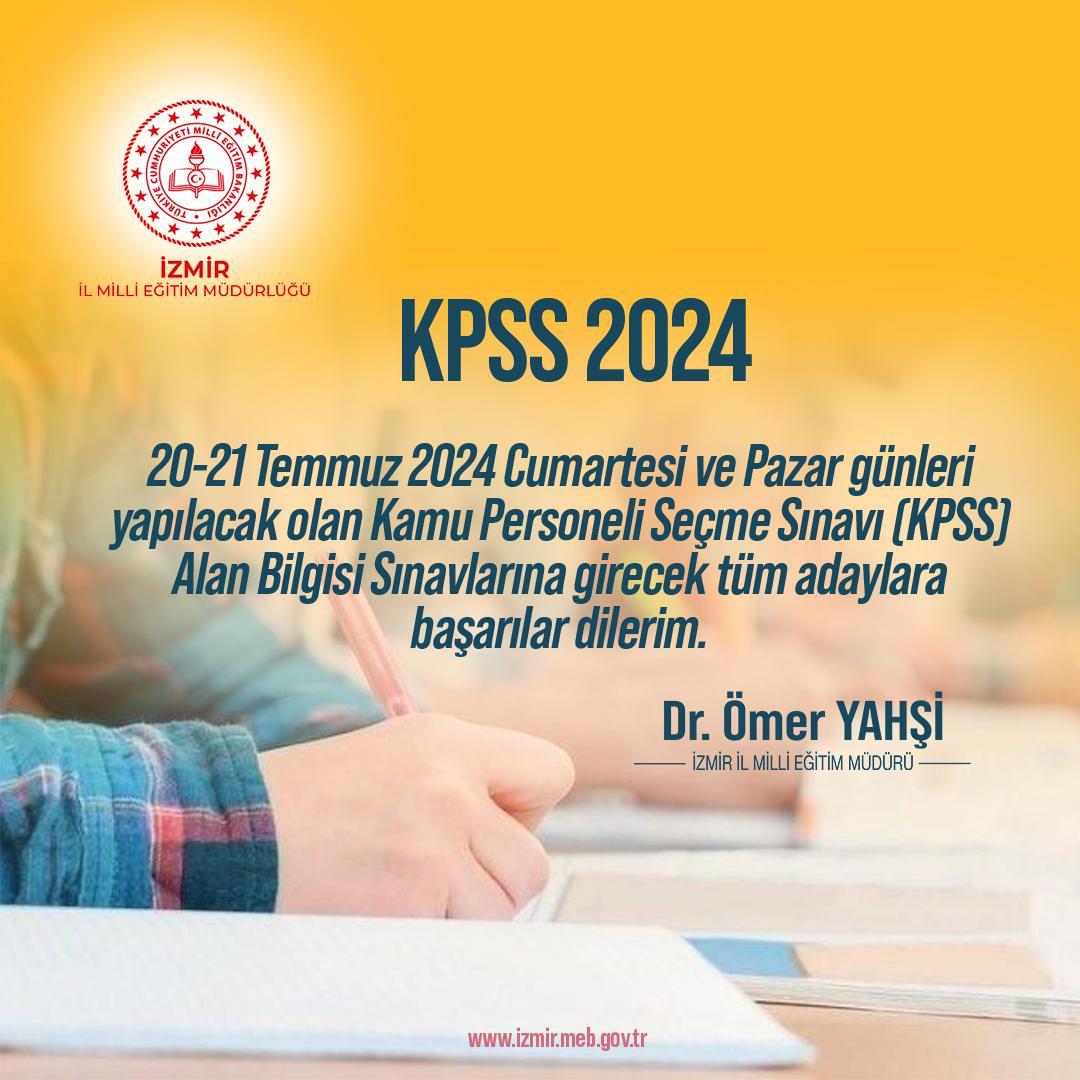 ✨️20-21 Temmuz 2024 tarihlerinde yapılacak olan Kamu Personeli Seçme Sınavı Alan Bilgisi Sınavlarına girecek tüm adaylara başarılar dileriz.

<a href="/tcmeb/">Millî Eğitim Bakanlığı</a> 
<a href="/Yusuf__Tekin/">Yusuf Tekin</a> 
<a href="/drsuleymanelban/">Dr. Süleyman Elban</a> 
<a href="/yahsiomer/">Dr. Ömer YAHŞİ</a>