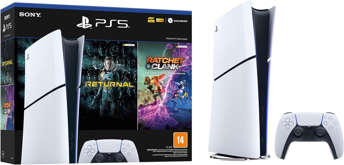 🚨 PlayStation®5 Slim Edição Digital com 2 Jogos

💵 R$ 3.059 no Pix 

👉Use o Cupom: 200NOGAME + GABRIELPINHO🎟️ (Primeiro selecione Pix como forma de pagamento e depois aplique os cupons) 

🔗 amzn.to/3ygv5JQ
