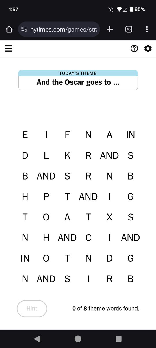 Couldn't find the strands in the NY Times app today, so I tried the website

What the heck is this??