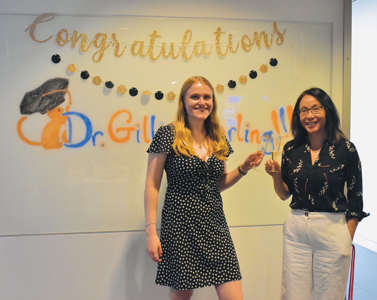 Congratulations, Dr. Gillian Carling! Yesterday Dr. Carling successfully defended her thesis on the combined role of TREM2 and APOE4 in cGAS-associated senescence and neurodegeneration in AD. Your hard work these past 5 years has paid off, Dr. Carling!🥳 <a href="/CarlingGillian/">Gillian Carling, PhD</a> <a href="/WCM_BMRI/">WCM Brain and Mind Research Institute</a>