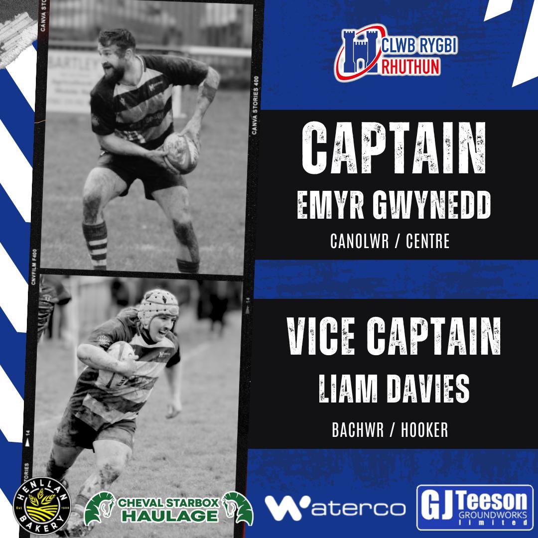⚪️🔵 Capteiniaid y Clwb / Club Captains 🔵⚪️

With the season fast approaching and preparations well underway, we are delighted to announce our Club Captain and Vice-Captain for the 2024/25 season.

Dyma croesawy Capteiniad y Clwb Tymor 2024/25
Pob lŵc Emyr  a Liam 💪 👏